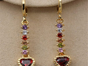 Women's Heart-shaped Fashion Colorful Earrings
