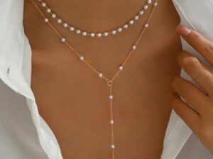 Pearl Double Layer Twin Pearl Necklace