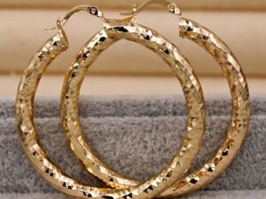 European And American Simple Retro Golden Women's Classic Earrings