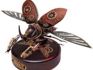 Robotime Rokr Metal 3D Puzzles Games Rhinoceros Beetle Punk Style Gift For Birthday Easy Assembly Mechanical Design Toys - MI01