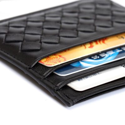 Porte-cartes En Cuir Veritable Slim