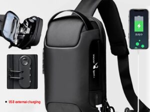Waterproof USB Anti-theft Bag Men Oxford Crossbody Shoulder Bag Sling Multifunction Short Travel Messenger Chest Pack