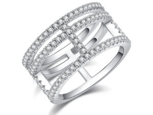 The Shining Ring - Set With Top-quality Moissanite S925 Silver And Platinum-plated Diamond Wedding Ring Can Be Inspected With A Diamond Pen