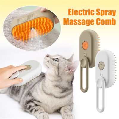 Steamy Pet Brush for Cats & Dogs -3-in-1