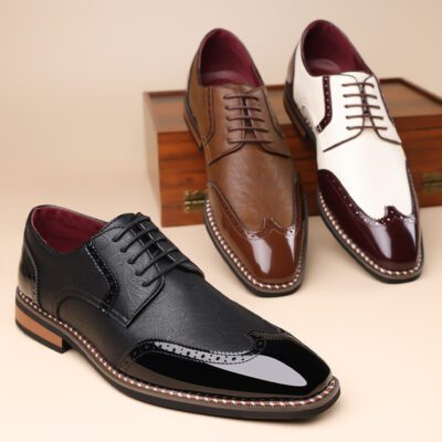 Men's High-end Versatile Comfortable Breathable Trendy Pointed Toe Leather Shoes