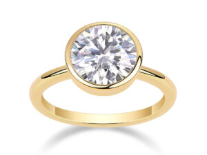 Time Foam - A Diamond Wedding Ring Set With Top-quality Round Moissanite S925 In Silver And Gold-plated. The Ring Can Be Inspected With A Diamond Pen