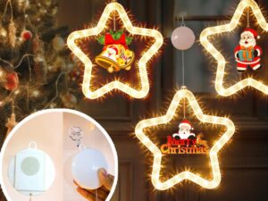 Christmas Pendant Decoration Christmas Atmosphere Led Lights Led Christmas Star Light Decoration For Window Door For Holiday