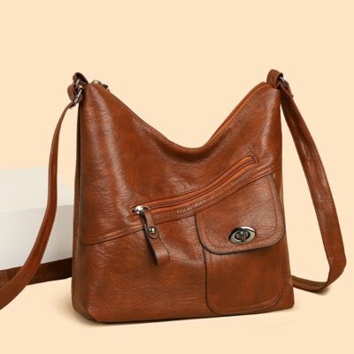 Retro Soft Leather Large Capacity Shoulder Bag