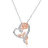 Necklace S925 Fashion European And American Style Heart-shaped Rose - Thumbnail Image 7
