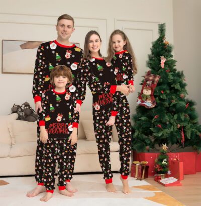 Girl's Family Christmas Matching Pajamas Set