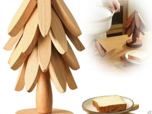 Tree Design Stand Wooden Trivets Decorative Anti Scald Heat Resistant Table Mat Coaster Wood Placemats Pot Table Heat Insulation Pad