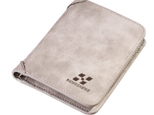 Men's Wallet Short Frosted Leather Wallet Retro Tri-fold Vertical Wallet With Multi-card Slots