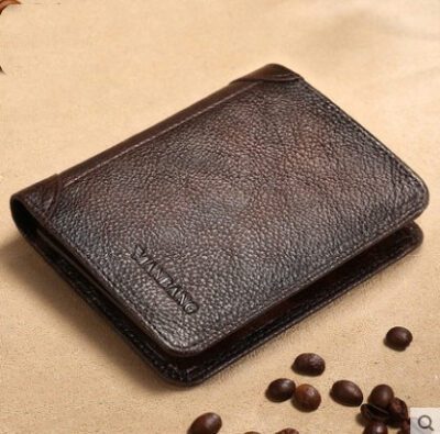 Multipurpose Men's Leather Wallet with Coin Pocket - RFID Blocking Travel Organizer