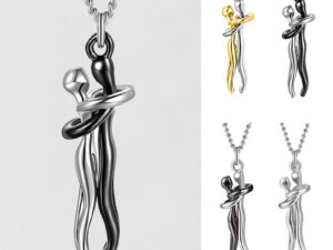 Love Hug Necklace Unisex Men Women Couple Jewelry Simple Temperament Clavicle Chain Valentines Day Lover Gift