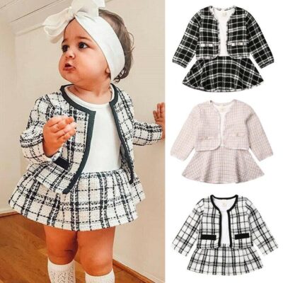 Girl's Long-Sleeved Two-Piece Small Incense Suit
