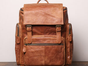 Retro Mens Genuine Leather Backpack