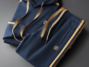 Mens Hoodie And Slim-Fit Versatile Pants Two-Piece Set