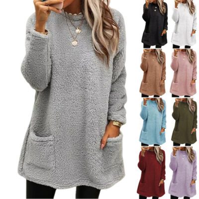 Women’s Oversized Fleece Hoodie with Pockets