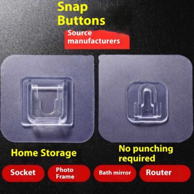 Non Perforated Transparent Seamless Hook With Multiple Functions