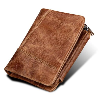 Men's Vintage Retro Leather Wallet - Distressed Genuine Leather Multi-Card Organizer