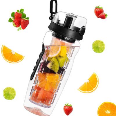32Oz Fruit Infusing Infuser Water Bottle Water Fruit Bottle BPA Free Plastic Sport Fruit Infuser Water Bottles With Infuser Juice Shaker Drink Bottle Of Water