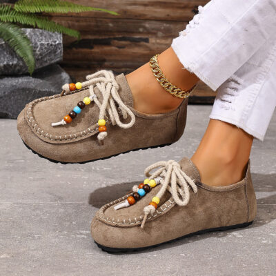 Women’s Plus-Size Suede Casual Loafers