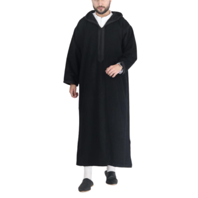 Men's Hooded Shirt Muslim Robe
