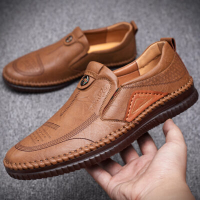 Men’s Casual Soft and Breathable Leather Shoes